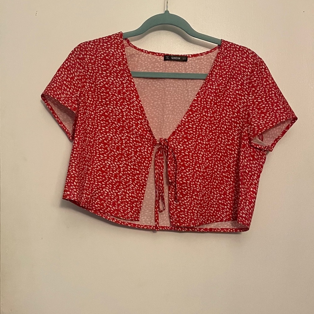 Tie front crop top